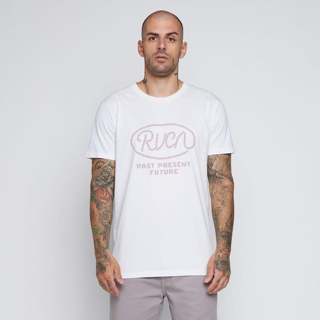 Camiseta M/C Rvca Lasso Branco-Branco-G